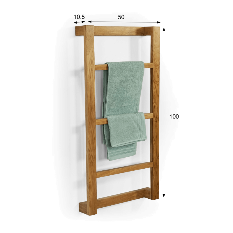 Handtuchhalter aus Teakholz 50 x 100 cm