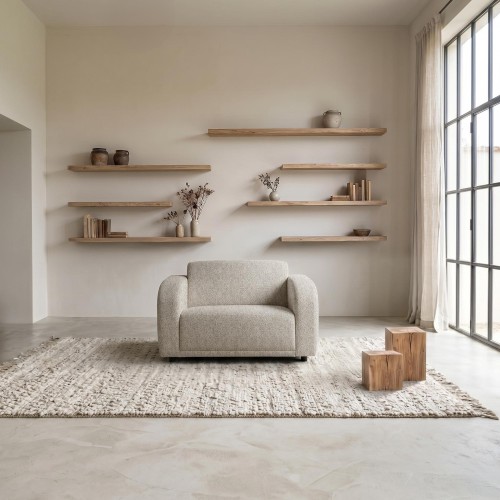 Sessel aus Chenille-Stoff – Syra