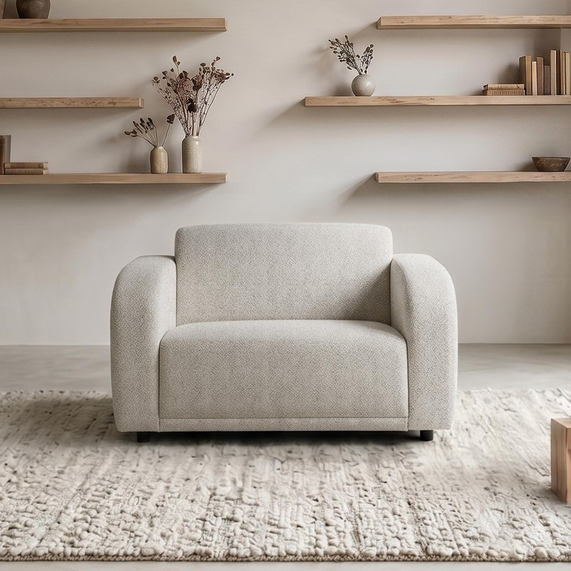 Sessel aus Chenille-Stoff – Syra