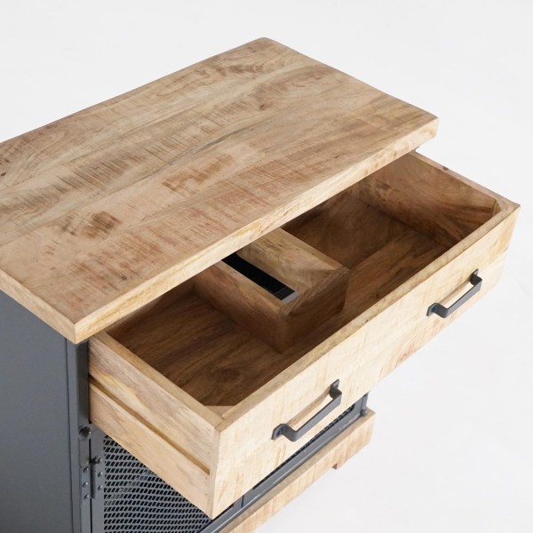 Waschtischunterschrank aus Holz und Metall 80 cm - Cambridge