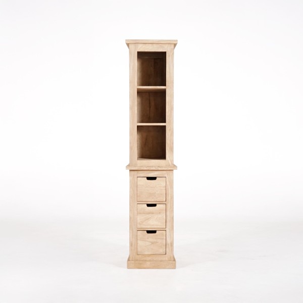 Badhochschrank aus natürlichem Massivholz - Detroit