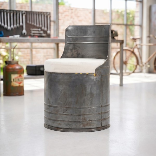 Industrieller Sessel Kanister Metall