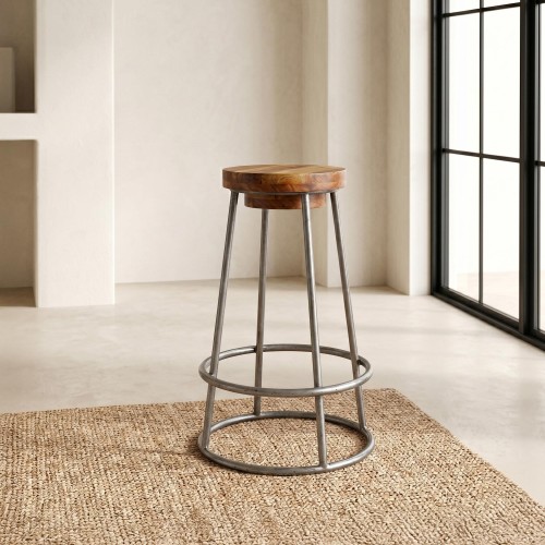 Skandinavischer Hocker aus Holz und Metall - Scandus