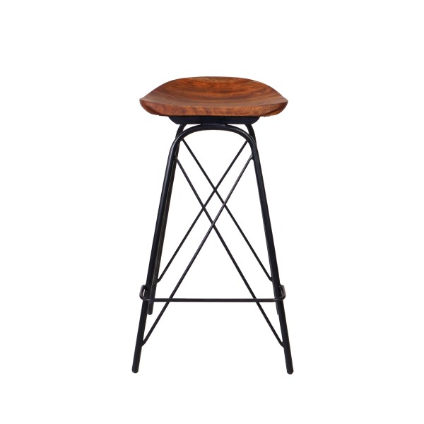 Barhocker aus Stahl und Holz - Oasis