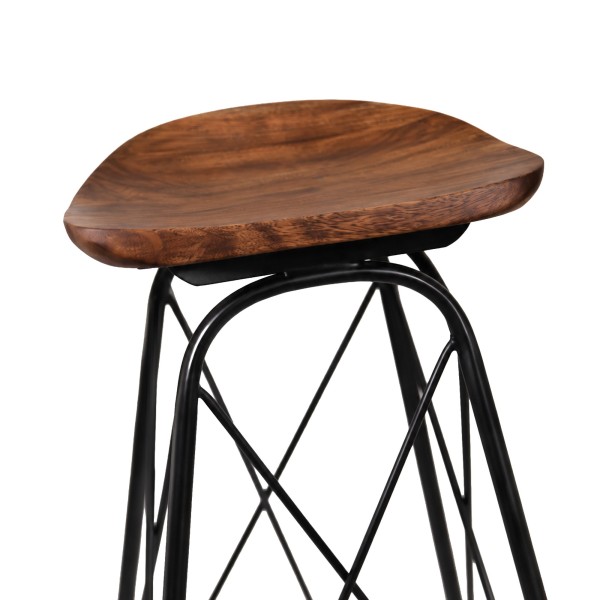 Barhocker aus Stahl und Holz - Oasis