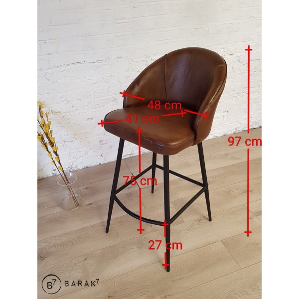 Barstuhl aus Leder Ritz
