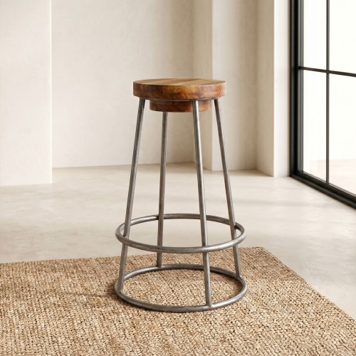 Skandinavischer Hocker aus Holz und Metall - Scandus