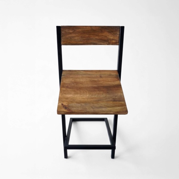 Barstuhl aus Holz und Metall - Linea