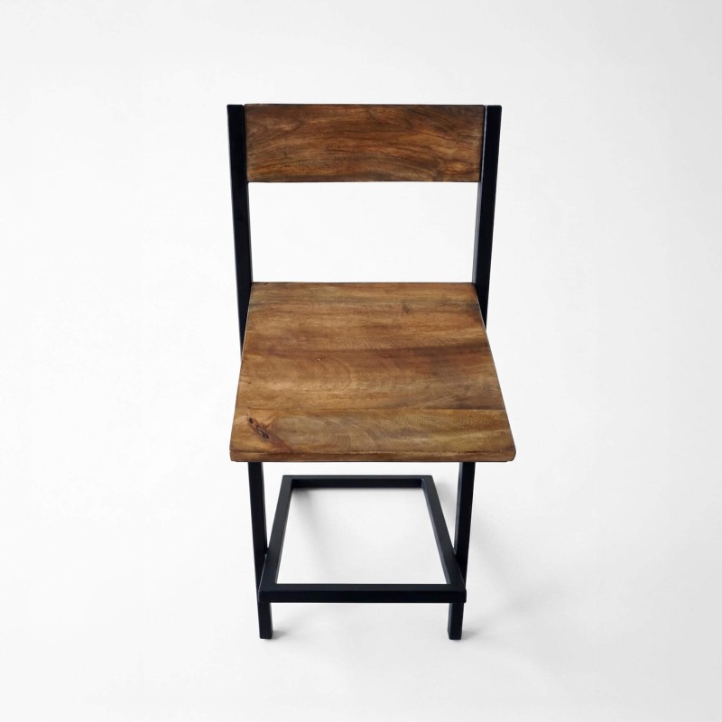 Barstuhl aus Holz und Metall - Linea