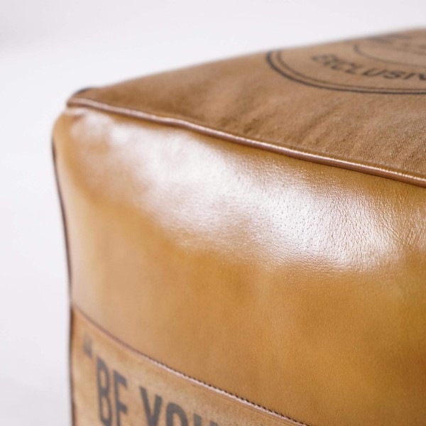Industrieller Sitzsack aus Leder "Be Yourself