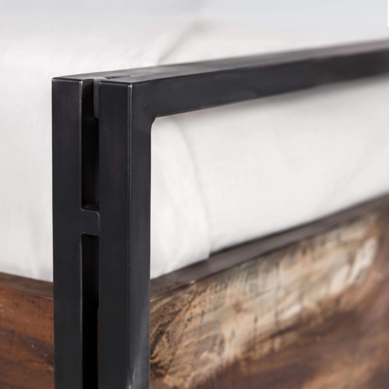 Industrielles 2-Sitzer-Bett aus recyceltem Holz - Recovery