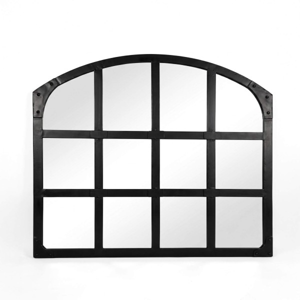 Industrieller Design-Spiegel schwarz 120 X 100 cm