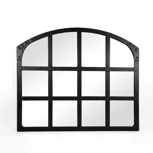 Industrieller Design-Spiegel schwarz 120 X 100 cm