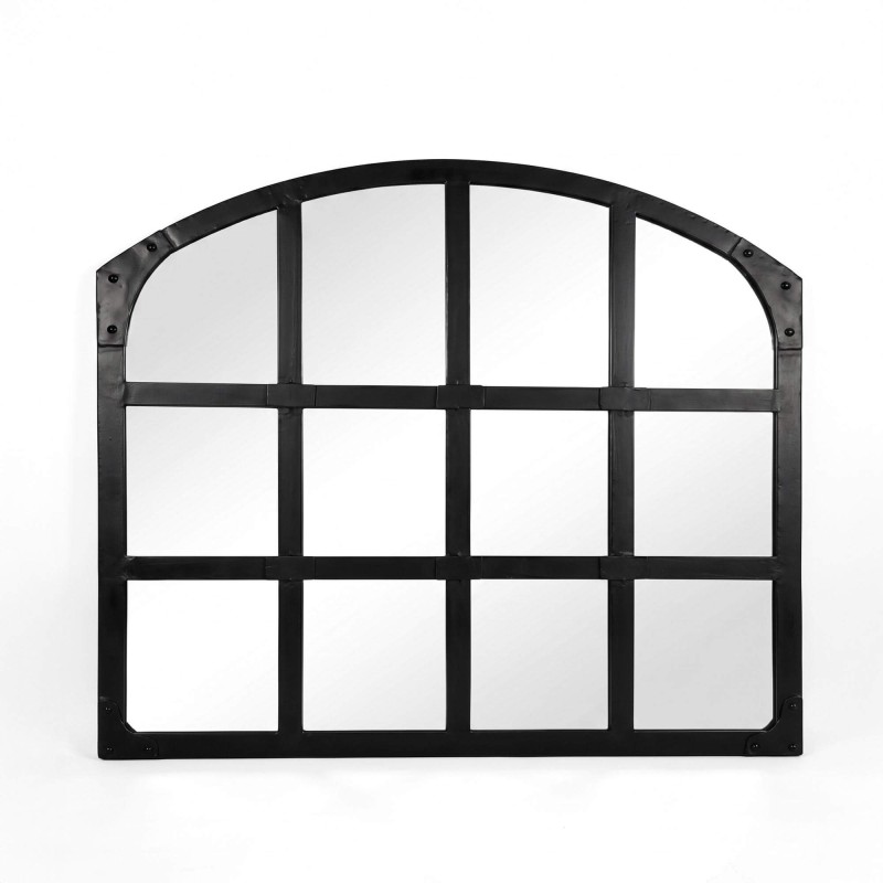Industrieller Design-Spiegel schwarz 120 X 100 cm
