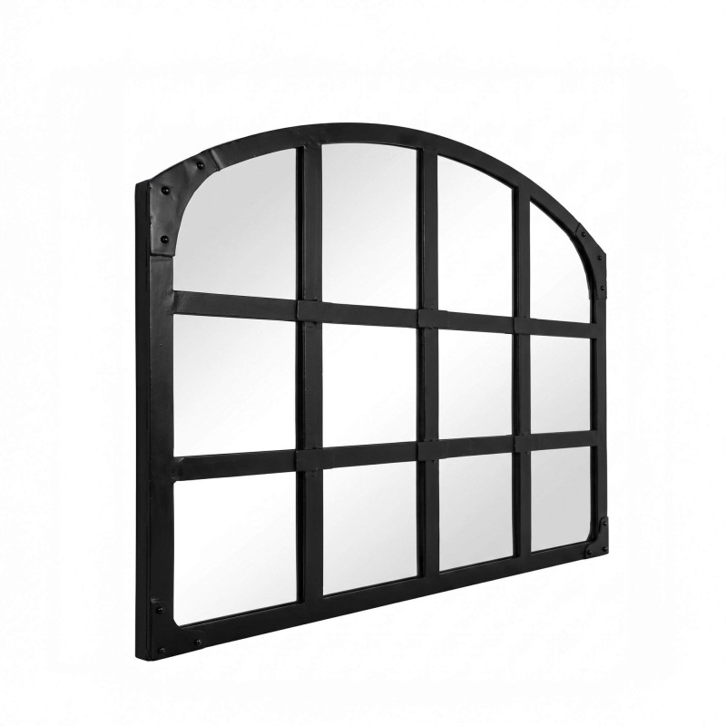 Industrieller Design-Spiegel schwarz 120 X 100 cm