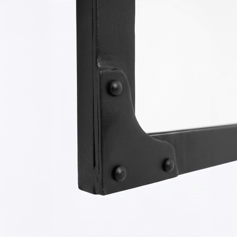 Industrieller Design-Spiegel schwarz 120 X 100 cm