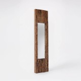 Spiegel aus Rohholz rechteckig 25 x 120 cm - Tree