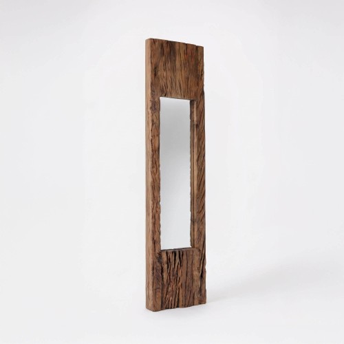 Spiegel aus Rohholz rechteckig 25 x 120 cm - Tree