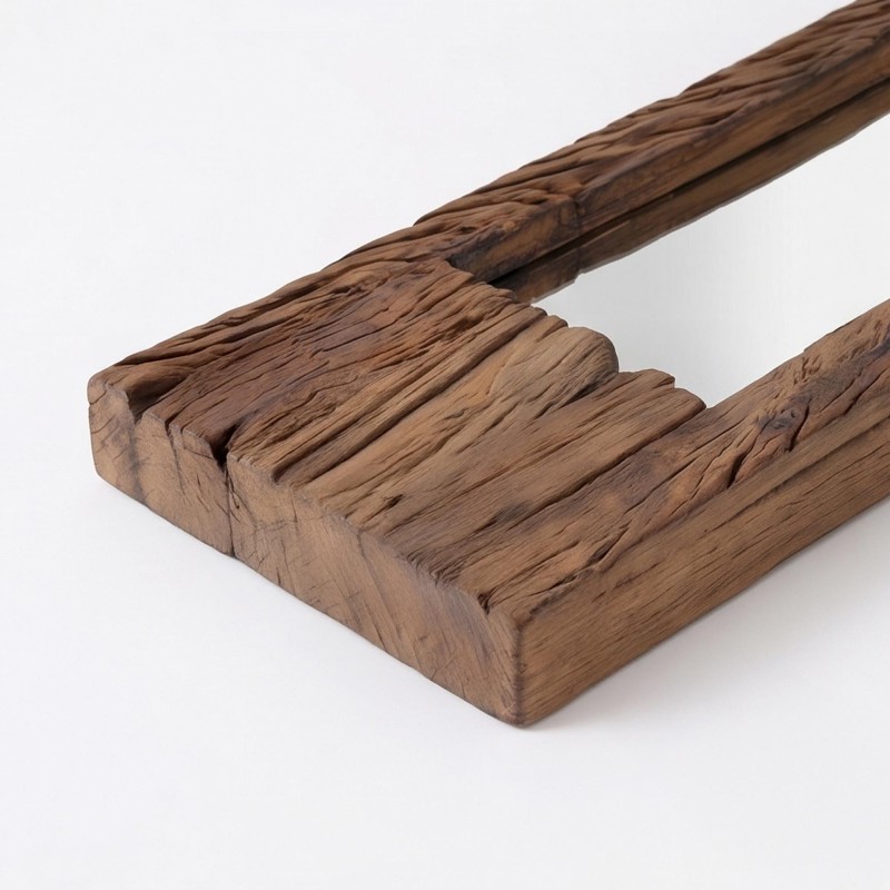 Spiegel aus Rohholz rechteckig 25 x 90 cm - Tree