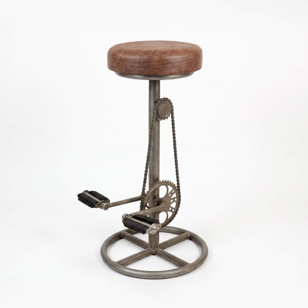 Industrieller Barhocker mit Pedalen
