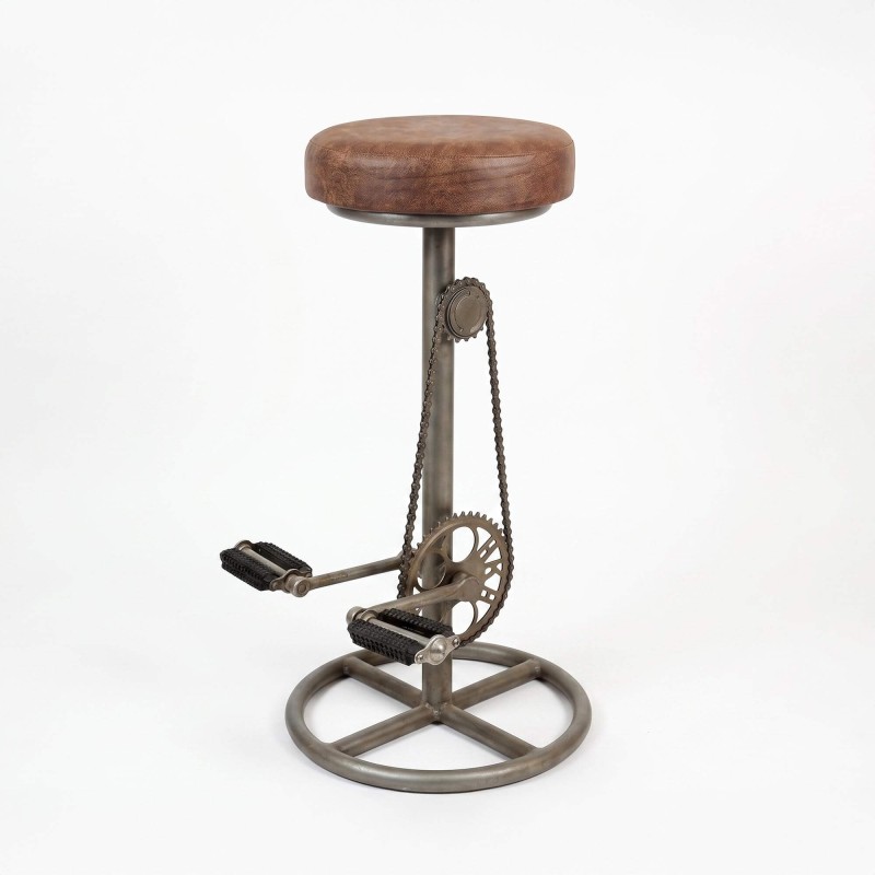 Industrieller Barhocker mit Pedalen