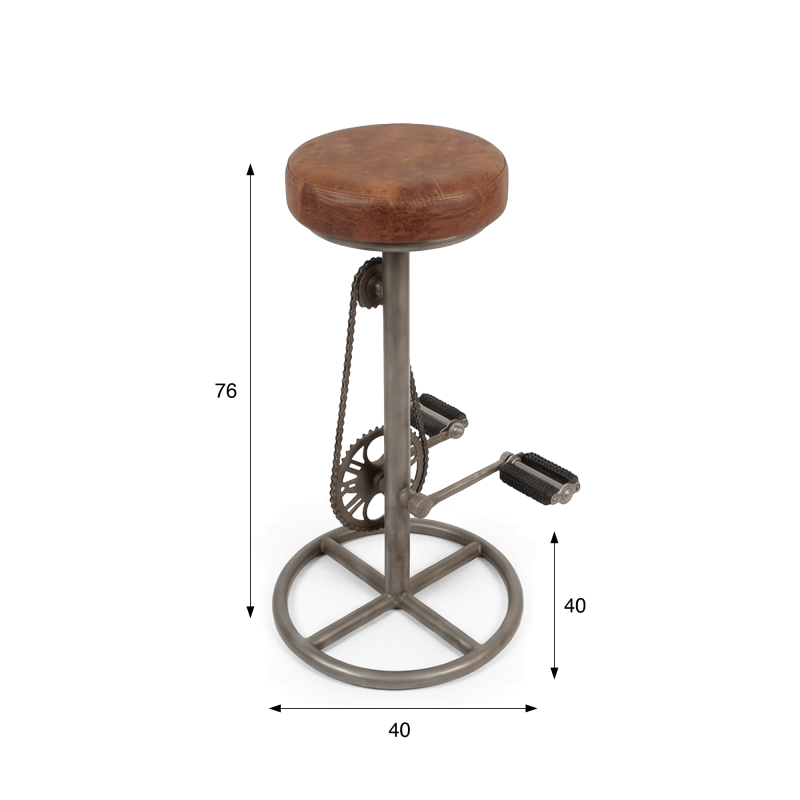 Industrieller Barhocker mit Pedalen