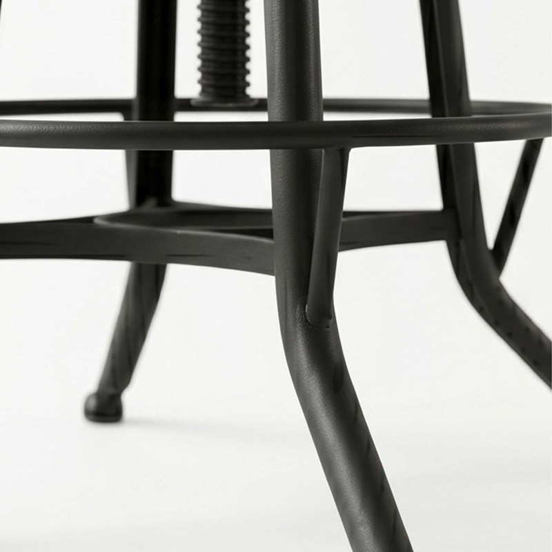 Barhocker aus Holz und Metall