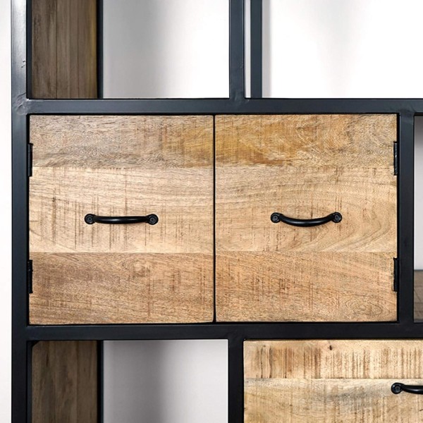 Bücherregal Industrielles Regal Massivholz 185 cm x 100 cm - Walter