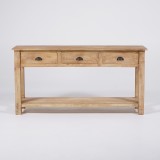 Konsole aus Naturholz mit 3 Schubladen - Timber