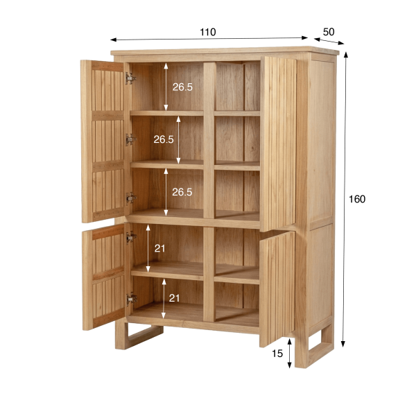 Highboard aus Massivholz - Satya