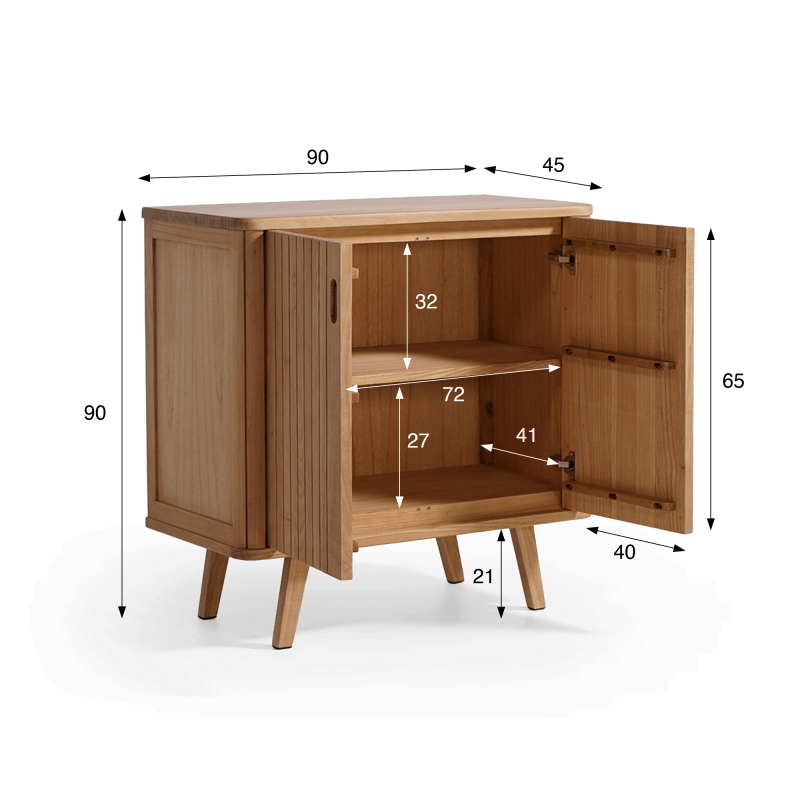 Anrichte aus Massivholz 90 cm - Neha