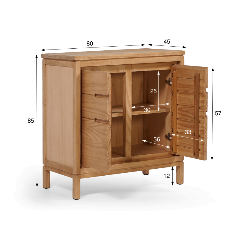 Anrichte aus Massivholz 80 cm - Ashwini