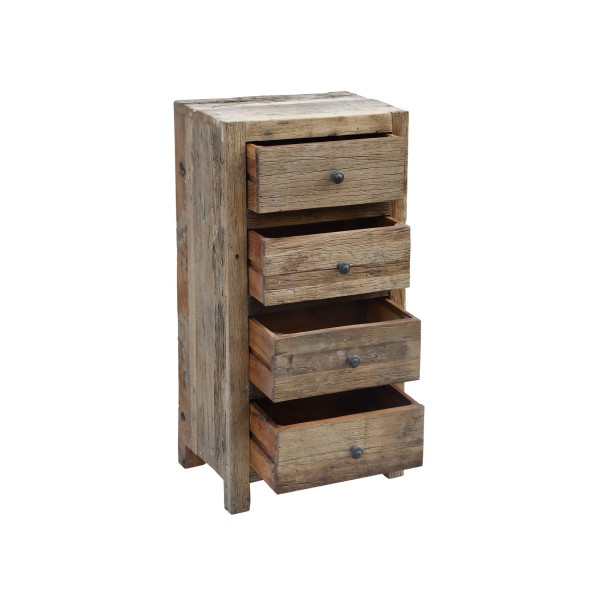 Kommode aus dunklem, rohem Altholz - Antique