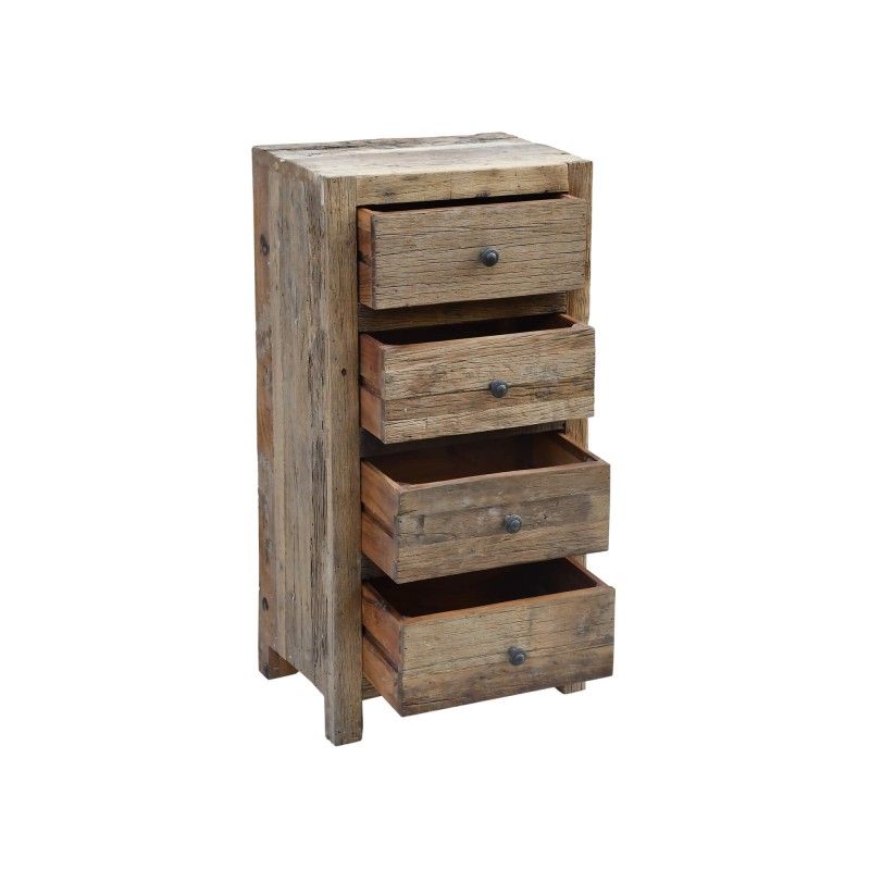 Kommode aus dunklem, rohem Altholz - Antique