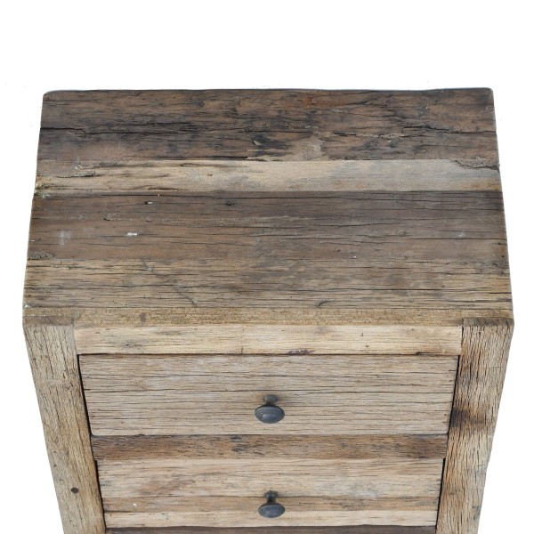 Kommode aus dunklem, rohem Altholz - Antique