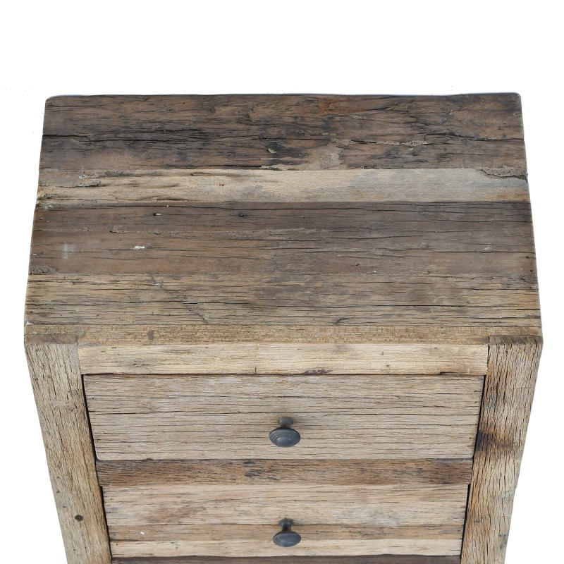 Kommode aus dunklem, rohem Altholz - Antique