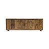 Sideboard aus dunklem, rohem Altholz 220 cm - Antique