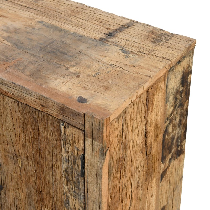 Sideboard aus dunklem, rohem Altholz 220 cm - Antique