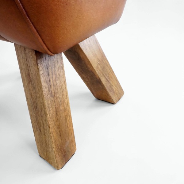 Bank aus Holz und Naturleder - Navona