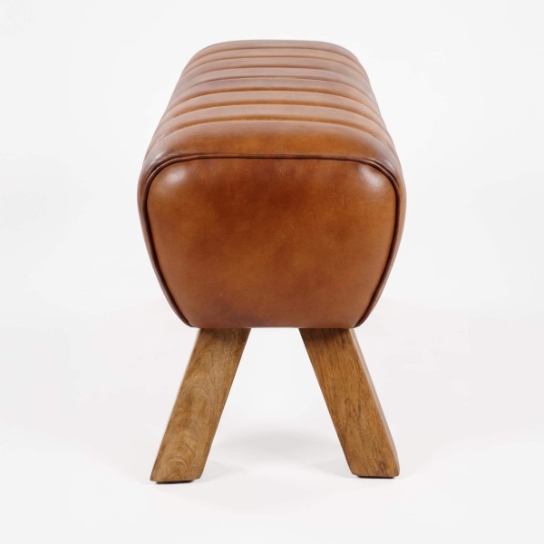 Bank aus Holz und Naturleder - Navona