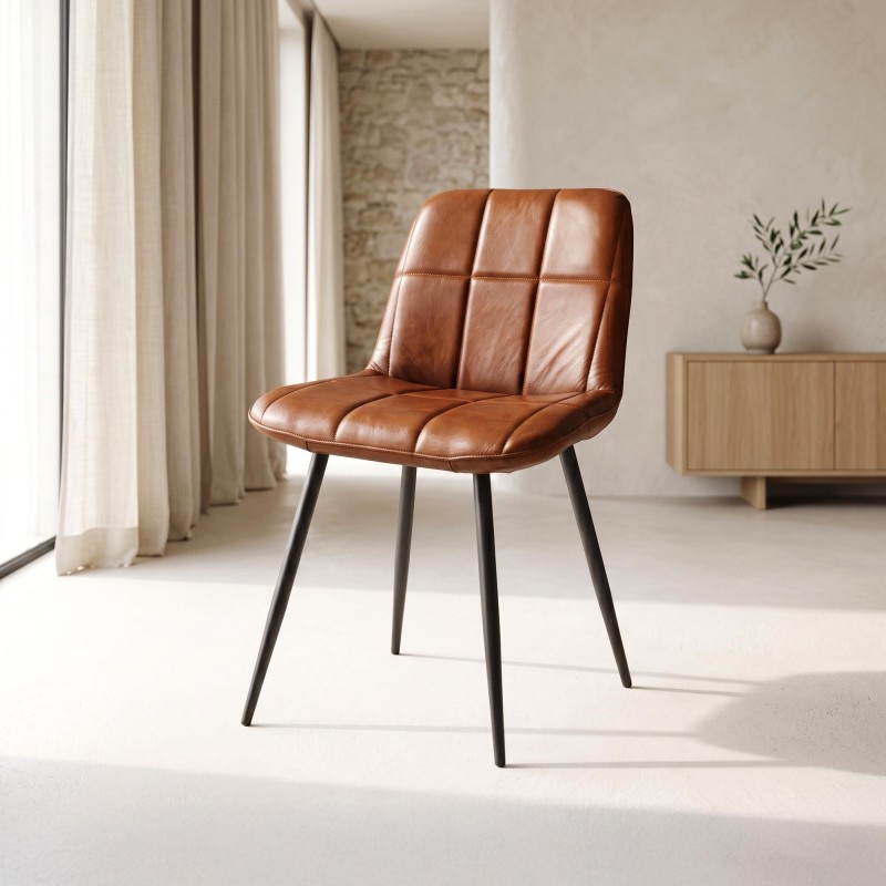 Vintage Stuhl aus Leder - Portobello