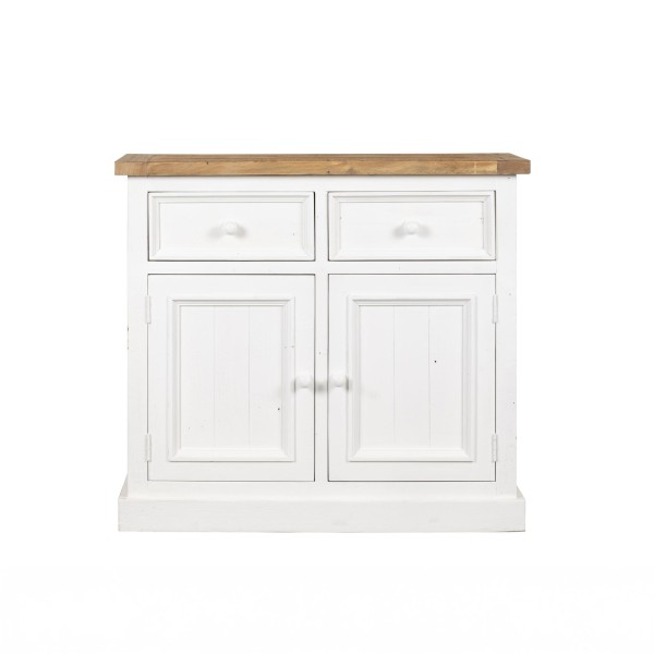 Weißer Buffetschrank aus massivem Kiefernholz 100 cm - Mayfield