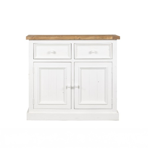 Weißer Buffetschrank aus massivem Kiefernholz 100 cm - Mayfield