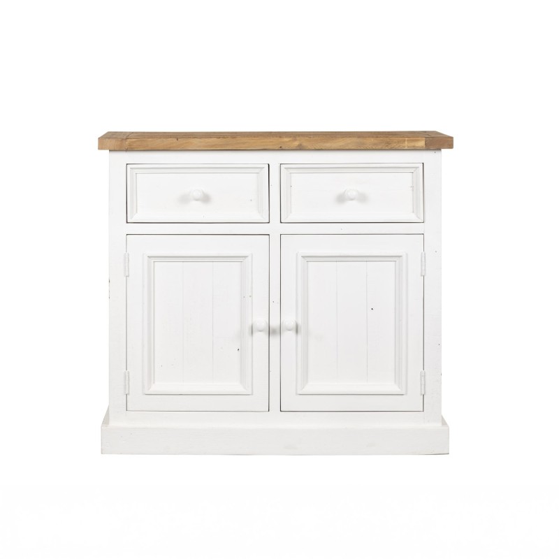 Weißer Buffetschrank aus massivem Kiefernholz 100 cm - Mayfield