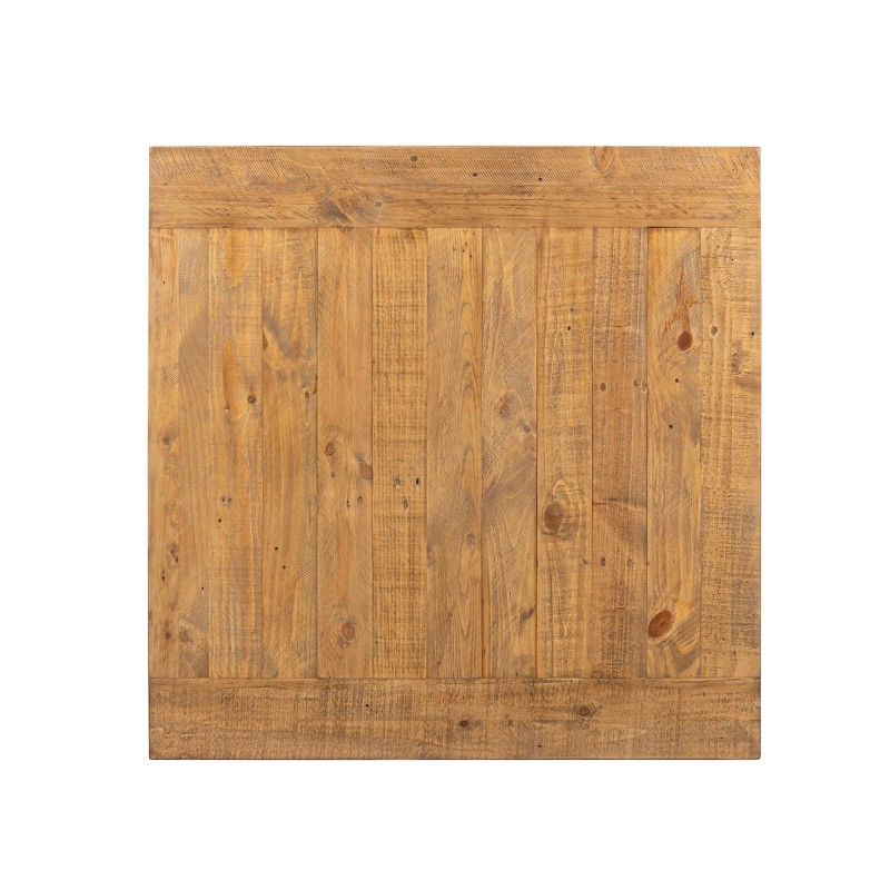 Quadratischer weißer Esstisch aus massivem Kiefernholz - Mayfield