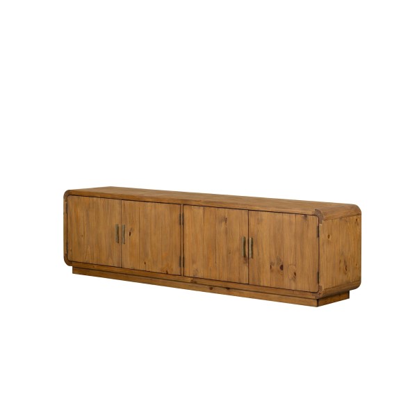 TV-Möbel aus massivem Kiefernholz natur 200 cm - Valdora