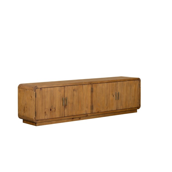 TV-Möbel aus massivem Kiefernholz natur 200 cm - Valdora
