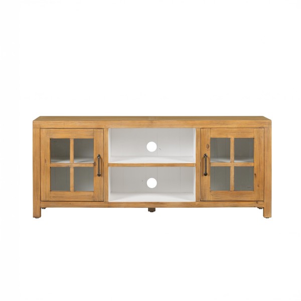 TV-Möbel aus massivem Kiefernholz natur 160 cm - Ashford