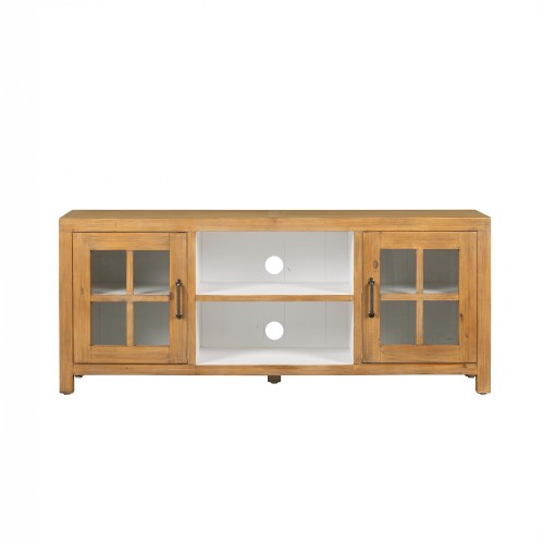 TV-Möbel aus massivem Kiefernholz natur 160 cm - Ashford