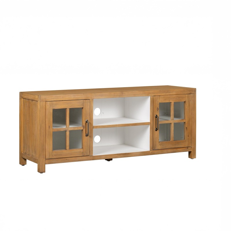 TV-Möbel aus massivem Kiefernholz natur 160 cm - Ashford